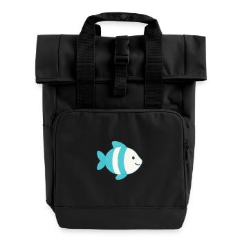 Poisson rayé - Sac à dos Roll Top à deux anses - noir - Devant