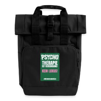 PSYCHO_06 - Rolltop Rucksack mit zwei Griffen - Schwarz - Vorne