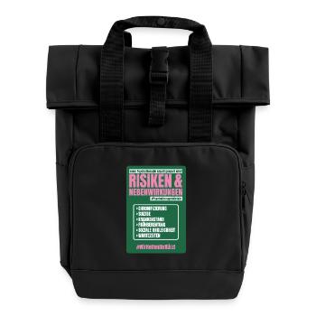 PSYCHO_03 - Rolltop Rucksack mit zwei Griffen - Schwarz - Vorne