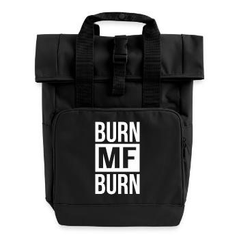 Burn MF Burn - Rolltop Rucksack mit zwei Griffen - Schwarz - Vorne