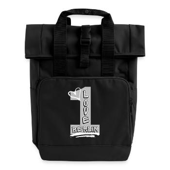 Berlin Liebe! - Rolltop Rucksack mit zwei Griffen - Schwarz - Vorne