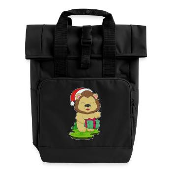 Forfait Noël Lion - Sac à dos Roll Top à deux anses - noir - Devant