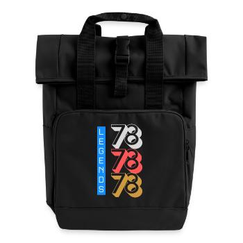 Legends 1978 Pattern - Roll Top Backpack with Two Handles - black - Front