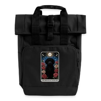 Portugiesischer Wasserhund - Rolltop Rucksack mit zwei Griffen - Schwarz - Vorne