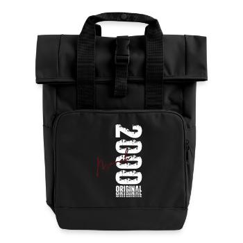 26. Geburtstag Geschenk Mann Frau März 2000 - Rolltop Rucksack mit zwei Griffen - Schwarz - Vorne