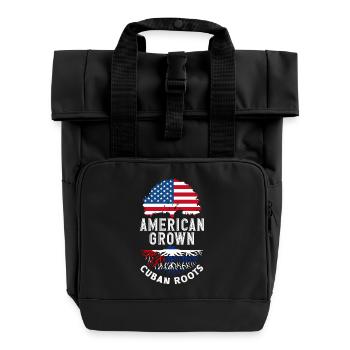 Cuba Pride & Home - Design du drapeau de Cuba - Sac à dos Roll Top à deux anses - noir - Devant