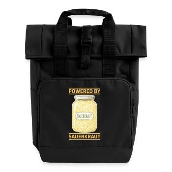 Sauerkraut Gerichte Sauerkohl Geschenke - Rolltop Rucksack mit zwei Griffen - Schwarz - Vorne