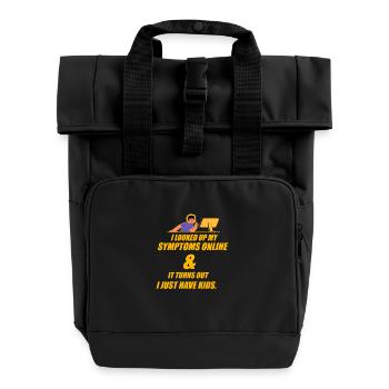 J’ai regardé mes symptômes en ligne - Sac à dos Roll Top à deux anses - noir - Devant