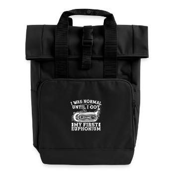 Baritone Player I Was Normal Until I Got My First - Roll Top Backpack with Two Handles - black - Front