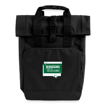 Debuggen - Rolltop Rucksack mit zwei Griffen - Schwarz - Vorne