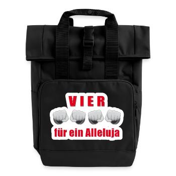 Vier Fäuste für ein Alleluja - Rolltop Rucksack mit zwei Griffen - Schwarz - Vorne