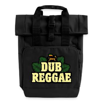 Dub Reggae - Rolltop Rucksack mit zwei Griffen - Schwarz - Vorne