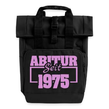 1975 - Roll Top Backpack with Two Handles - black - Front