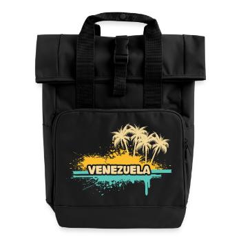 Holidays Venezuela - Roll Top Backpack with Two Handles - black - Front
