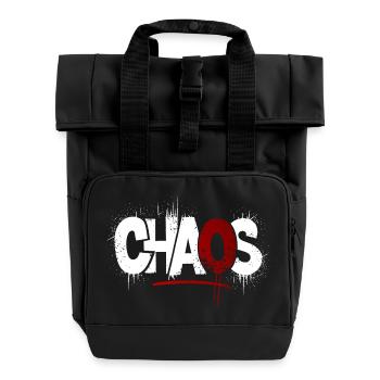 Symbolisme des éclaboussures de chaos - Sac à dos Roll Top à deux anses - noir - Devant