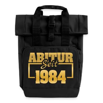 1984 - Roll Top Backpack with Two Handles - black - Front