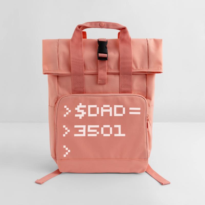 DAD Terminal de Pixels Nerd Code 8-Bits Rétro Sac à dos Roll Top à deux anses
