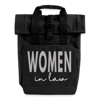 Étudiantes avocates à la Facultat de droit des femmes en droit - Sac à dos Roll Top à deux anses - noir - Devant