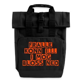 i mog ned... - Rolltop Rucksack mit zwei Griffen - Schwarz - Vorne