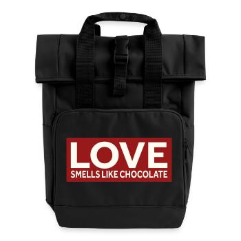 L’AMOUR SENT LE CHOCOLAT - Sac à dos Roll Top à deux anses - noir - Devant