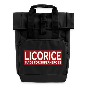 RÉGLISSE - FAITE POUR LES SUPER-HÉROS - Sac à dos Roll Top à deux anses - noir - Devant