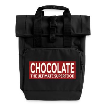 LE CHOCOLAT - LE SUPERALIMENT PAR EXCELLENCE - Sac à dos Roll Top à deux anses - noir - Devant