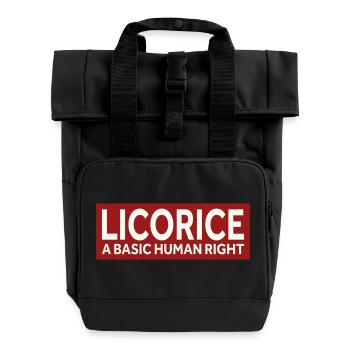 LA RÉGLISSE - UN DROIT HUMAIN FONDAMENTAL - Sac à dos Roll Top à deux anses - noir - Devant