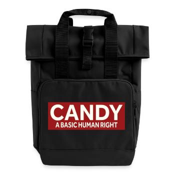 LES BONBONS - UN DROIT HUMAIN FONDAMENTAL - Sac à dos Roll Top à deux anses - noir - Devant