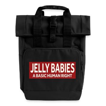 LES BÉBÉS EN GELÉE - UN DROIT HUMAIN FONDAMENTAL - Sac à dos Roll Top à deux anses - noir - Devant