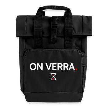 Wir werden Humor und moderne Haltung sehen. - Rolltop Rucksack mit zwei Griffen - Schwarz - Vorne