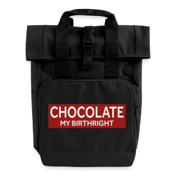 LE CHOCOLAT, MON DROIT DE NAISSANCE - Sac à dos Roll Top à deux anses - noir - Devant