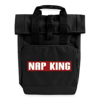 NAP KING - Roll Top Backpack with Two Handles - black - Front