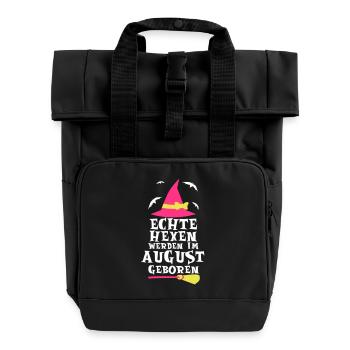 ECHTE HEXEN WERDEN IM AUGUST GEBOREN - Rolltop Rucksack mit zwei Griffen - Schwarz - Vorne