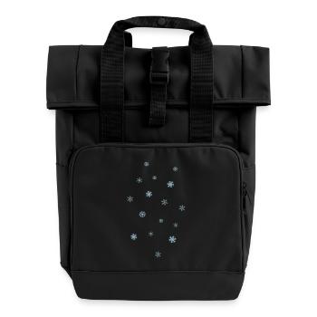 flocons de neige - Sac à dos Roll Top à deux anses - noir - Devant