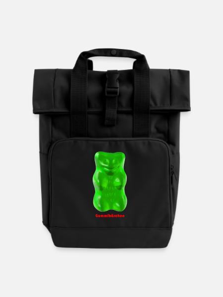 Gummibärchen - Rolltop Rucksack mit zwei Griffen - Schwarz