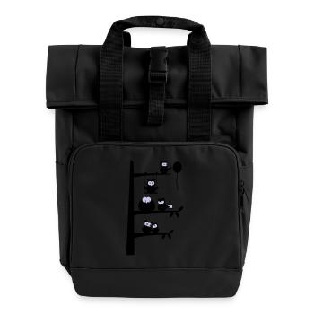 viele eulen - Rolltop Rucksack mit zwei Griffen - Schwarz - Vorne