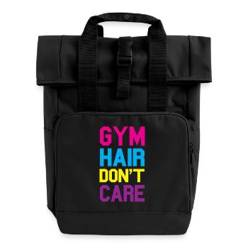 Gym - Rolltop Rucksack mit zwei Griffen - Schwarz - Vorne
