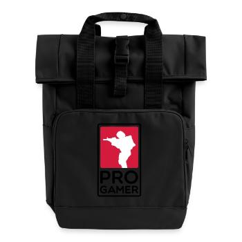 PRO GAMER - Roll Top Backpack with Two Handles - black - Front