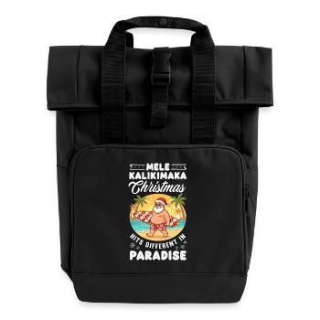 Noël hawaïen Mele Kalikimaka - Sac à dos Roll Top à deux anses - noir - Devant