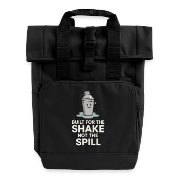 Shaker Steckt Fest Anfänger-mixologe - Rolltop Rucksack mit zwei Griffen - Schwarz - Vorne