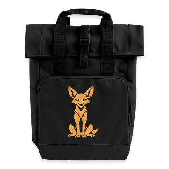 jackal - Roll Top Backpack with Two Handles - black - Front