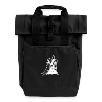 Marry Meme Lustig - Roll Top Backpack with Two Handles - black - Front