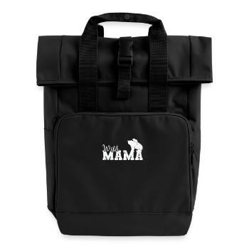 Mama sauvage Ours animal forestier - Sac à dos Roll Top à deux anses - noir - Devant