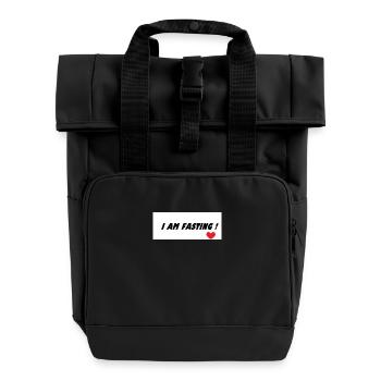 FAST - Roll Top Backpack with Two Handles - black - Front
