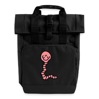 Wurm - Rolltop Rucksack mit zwei Griffen - Schwarz - Vorne