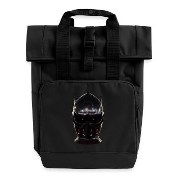 Cyber Warrior Helm - Rolltop Rucksack mit zwei Griffen - Schwarz - Vorne