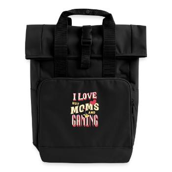 J’aime les mamans chaudes et les jeux vidéo de joueurs drôles - Sac à dos Roll Top à deux anses - noir - Devant