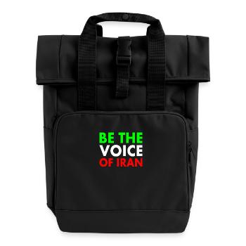 Be the voice of iran - Roll Top Backpack with Two Handles - black - Front