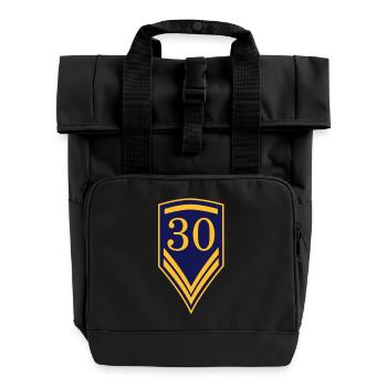 Gift for the 30th Birthday - 30 years - Roll Top Backpack with Two Handles - black - Front