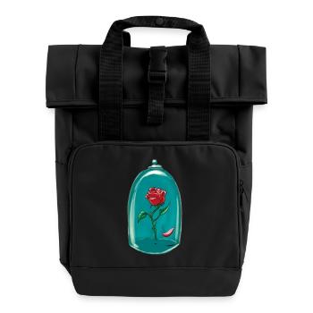 Magie stieg - Rolltop Rucksack mit zwei Griffen - Schwarz - Vorne